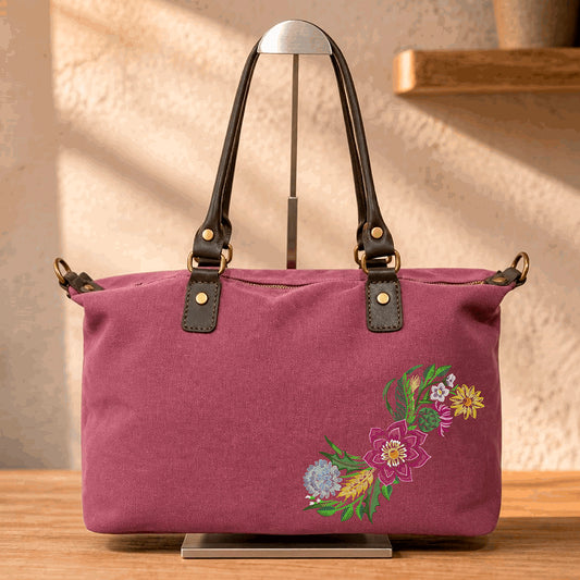 Bolso Weekender - Bordado - Suculenta