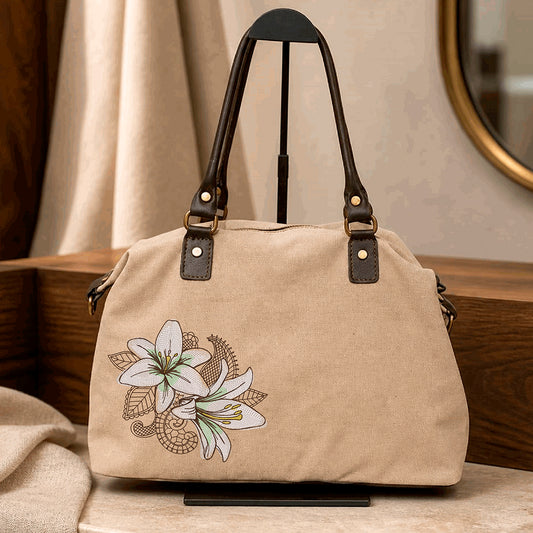 Bolso Weekender - Bordado - "Lirio Mandala"
