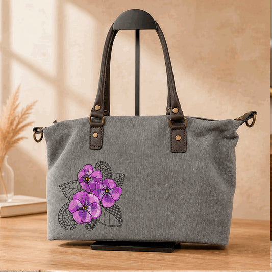 Bolso Weekender - Bordado - "Pensamiento Mandala"