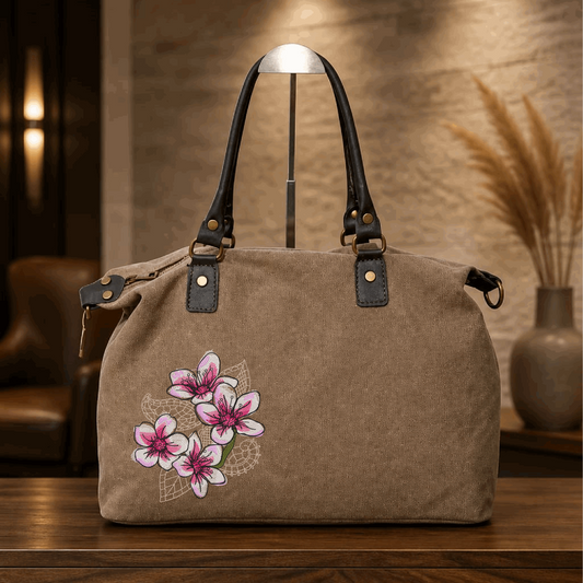 Bolso Weekender - Bordado - "Almendro Mandala"
