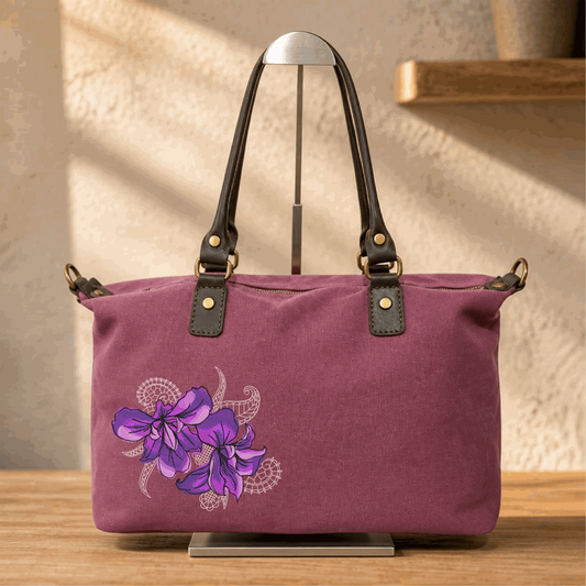 Bolso Weekender - Bordado - "Iris Mandala"