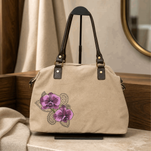 Bolso Weekender - Bordado Orquidea