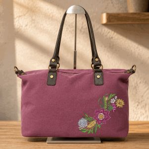 Bolso Weekender - Bordado Suculenta