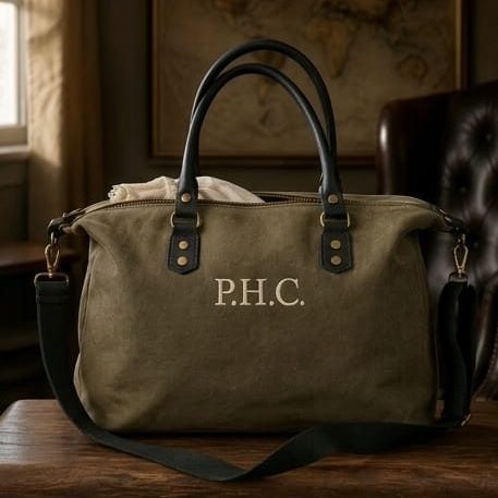 Bolso bordado iniciales personalizado