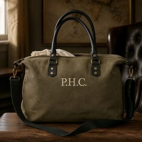 Bolso bordado iniciales personalizado